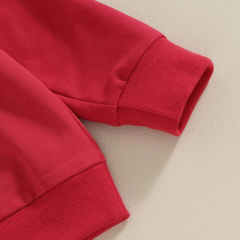 Lioraitiin batoľa chlapčenské oblečenie na Valentína s dlhým rukávom, sveter s okrúhlym výstrihom, mikina s topom a nohavicami, roztomilé oblečenie pre chlapcov