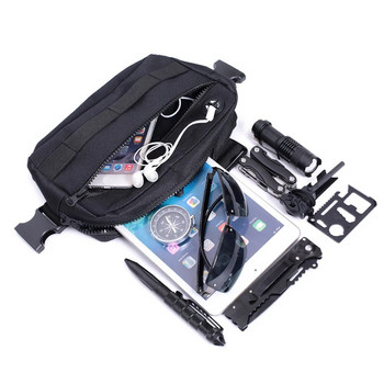 Τακτική τσάντα στήθους χιπ χοπ πολλαπλών χρήσεων Unisex Τσάντα ζώνης για ταξίδια για τρέξιμο Τσάντες για τρέξιμο στο δρόμο Streetwear Τσάντα μέσης Fanny Packs