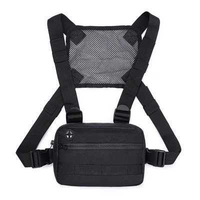 Geantă tactică multifuncțională Hip Hop pentru piept, unisex, dreptunghiulară, cu centură, pentru călătorie, pentru alergare, genți pentru telefon, haine de stradă.