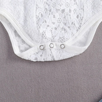 lioraitiin Νέα φθινοπωρινά ρούχα για κοριτσάκια 0-24 εκατομμυρίων Μακρυμάνικη δαντέλα κοστούμι τριγωνικό καβάλο με δαντέλα με τρύπα μακριά τζιν 2 τεμ.