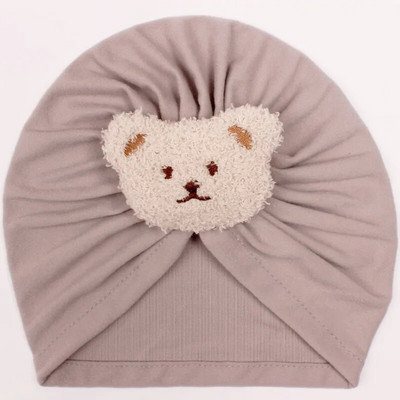 Kūdikių mazginės kepuraitės mergaitėms Beanie Mielas meškiukas Galvos juostelė kūdikių turbano kepuraitė naujagimių plaukų aksesuarai žiemai šilti kepuraitės vaikams