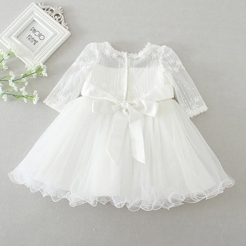 Нова рокля за момиченце, рокля за кръщене, бяла дантела, кръщене на бебе, рожден ден, сватбена рокля на принцеса, бебешко облекло 0-24M