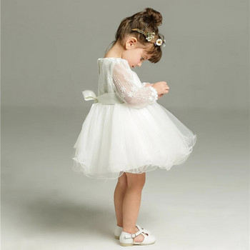 Νέο Βαπτιστικό Φόρεμα Κοριτσάκι Λευκή Δαντέλα Βρεφική Βάπτιση Πάρτι Γενεθλίων Γάμος Πριγκίπισσα Φόρεμα Βρεφικά Ρούχα 0-24M