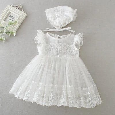 Rochie nouă pentru fetiță Rochie de botez Dantela albă Botez pentru bebeluși Petrecere de aniversare Nunta Rochie de prințesă Îmbrăcăminte pentru bebeluși 0-24M
