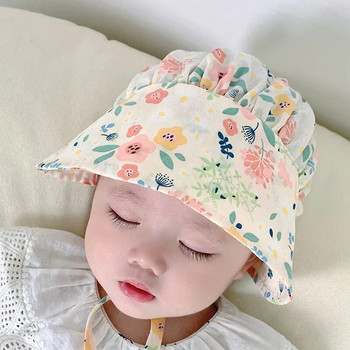 Χαριτωμένο καπέλο για κοριτσάκια για 3-20 εκατομμύρια νέα καλοκαιρινά καπέλα με κουβά πριγκίπισσας Καπέλο με καπέλο με κορυφές καπέλο εξωτερικού χώρου Κορεατικού στιλ