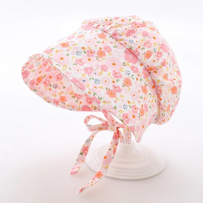 Pălărie de soare drăguță pentru fetițe pentru 3-20 m Noua vară cu imprimeu subțire Pălării cu găleată prințesă Parasolar Căciulă cu vârf Palat în aer liber în stil coreean