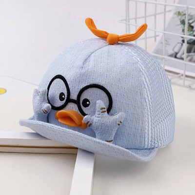 2 štýly letných detských sieťovaných baseballových čiapok, krásnych kreslených bavlnených čiapok s kačičkou, pre dievčatá a chlapcov, vonkajších slnečníkov, pokrývok hlavy 1-10 mesiacov