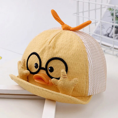 2 štýly letných detských sieťovaných baseballových čiapok, krásnych kreslených bavlnených čiapok s kačičkou, pre dievčatá a chlapcov, vonkajších slnečníkov, pokrývok hlavy 1-10 mesiacov