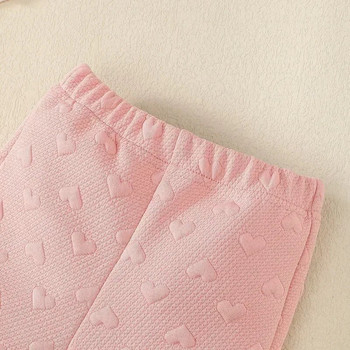 Прохождащо бебе момиче пролет есен комплект дрехи Розово горнище с качулка с дълъг ръкав + панталони Love Print Ежедневно облекло за новородено бебе