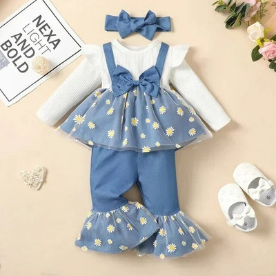 Set de haine de primăvară toamnă pentru bebeluș fetiță, roz, cu mânecă lungă, bluză + pantaloni, ținută casual pentru nou-născut, imprimeu dragoste