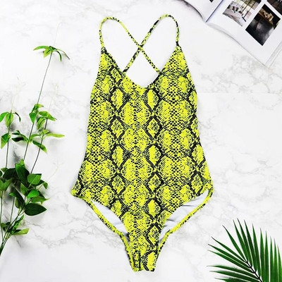 Costum de baie dintr-o bucată Costum de baie pentru femei Push Up Monokini Body sexy cu imprimeu Costum de baie pentru femei Îmbrăcăminte de plajă fără spate Costume de baie pentru plajă