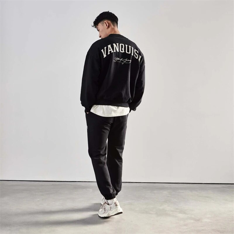 Pánske tepláky, športové oblečenie, bavlna, okrúhly výstrih, nadrozmerný sveter, mikina, tepláky, dvojdielna súprava, tréningové oblečenie