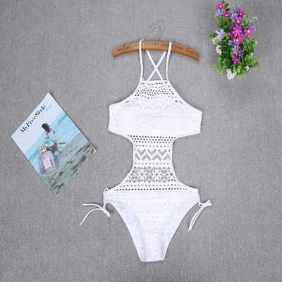 Costum de baie sexy dintr-o singură piesă pentru femei, cu scobitură din dantelă, cu monokini florale