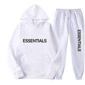 Autumn Winter ESSENTIALS Spausdinti 2 vienetų rinkiniai Unisex sportiniai gobtuvai vyrams megztiniai + kelnių kostiumas y2k Moteriška sportinė apranga su gobtuvu