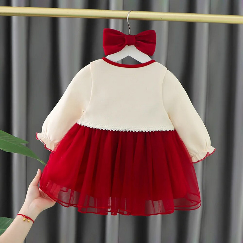 Mergaičių pavasario rudens madinga suknelė kūdikių mergaičių rudens madinga suknelė 1-3 metų mergaitėms vaikiška princesė suknelė kūdikiams