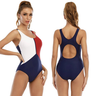 Dámske plavky AGELICALOVE Patchwork Sport s fixáciou bruška, jednodielne plavky, monokini, brazílske plavky, bazén, plážové oblečenie.