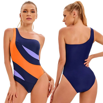 Dámske plavky AGELICALOVE Patchwork Sport s fixáciou bruška, jednodielne plavky, monokini, brazílske plavky, bazén, plážové oblečenie.