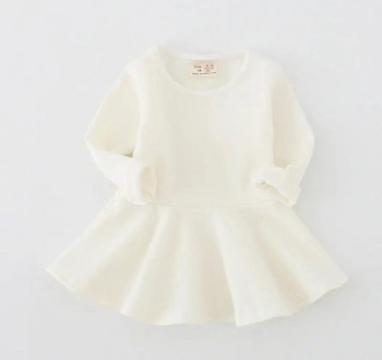 Φθινόπωρο χειμερινό μακρυμάνικο μωρό φόρεμα κοριτσιών με φύλλα λωτού Βρεφικό κοριτσάκι Βρεφικά ρούχα γενεθλίων για νεογέννητο νήπιο Παιδικό καθημερινό ύφασμα
