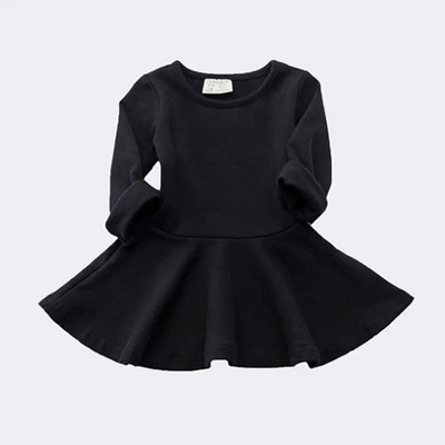 Toamnă iarnă rochie cu mânecă lungă pentru fetițe, frunze de lotus, fetiță, aniversare, îmbrăcăminte pentru bebeluși, nou-născut, rochie pentru copii mici, pânză casual