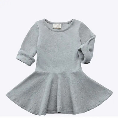 Toamnă iarnă rochie cu mânecă lungă pentru fetițe, frunze de lotus, fetiță, aniversare, îmbrăcăminte pentru bebeluși, nou-născut, rochie pentru copii mici, pânză casual