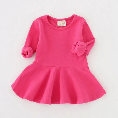 Toamnă iarnă rochie cu mânecă lungă pentru fetițe, frunze de lotus, fetiță, aniversare, îmbrăcăminte pentru bebeluși, nou-născut, rochie pentru copii mici, pânză casual