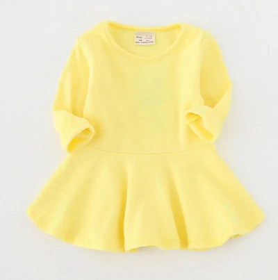 Toamnă iarnă rochie cu mânecă lungă pentru fetițe, frunze de lotus, fetiță, aniversare, îmbrăcăminte pentru bebeluși, nou-născut, rochie pentru copii mici, pânză casual