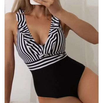2024 Секси бански костюм от една част Затворен дамски бански костюм Push Up Бански костюм Плажно тяло Плажно облекло Лято за къпене в басейна