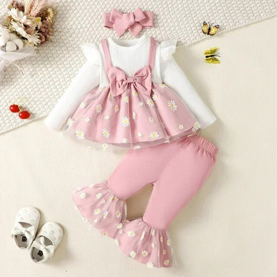 Rochii pentru fete Rochie de fată de primăvară toamnă pentru copii Rochie de prințesă dulce pentru bebeluși Moda pentru sugari Rochie de plasă fluture nou-născut