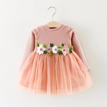 Βρεφικά κοριτσίστικα φόρεμα με δαντέλα Floral νεογέννητα παιδικά κουκκίδες φορέματα για κοριτσίστικα ρούχα χαριτωμένα πριγκίπισσα γαμήλια πάρτι παιδικά ρούχα