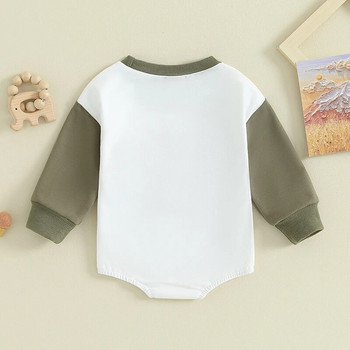 2023-10-05 Lioraitiin 0-18M Βρεφική μπλούζα για αγοράκι Romper Letter Μακρυμάνικη φόρμα για βρέφη, φθινοπωρινή στολή