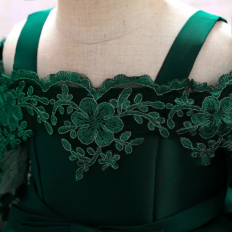 Mergaičių kalėdinė suknelė naujagimių krikšto princesės vakarėlio suknelės nėriniuotomis rankovėmis Mažylio drabužiai mergaitei 1 metų gimtadienio vestuvinė suknelė