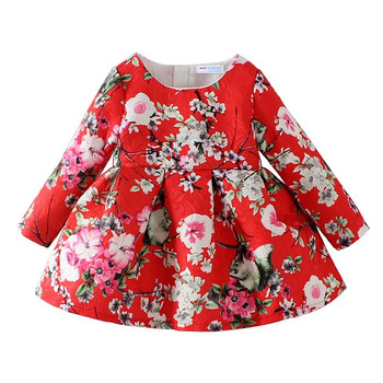 Mudkingdom Boutique Φορέματα για κορίτσια Χαριτωμένα στάμπες με μακρυμάνικο φόρεμα για κορίτσια Ρούχα λουλουδιών ζώων Παιδικά ρούχα Άνοιξη φθινόπωρο