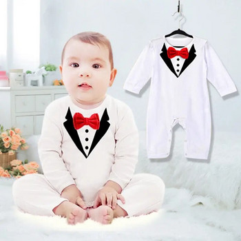 Ρούχα για αγόρι νήπιο Baby Boy παπιγιόν Gentleman Jumpsuit Ολόσωμο Ρούχα Ρούχα
