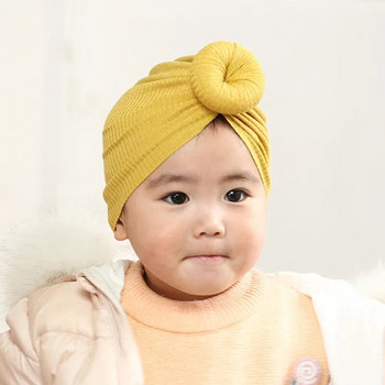 Νεογέννητο νήπιο Παιδικό μωρό κοριτσάκι αγόρι με βελονάκι τουρμπάνι πλεκτό καπέλο χειμωνιάτικο καπέλο κόμπος μαλακό μαλακό καπέλο νοσοκομείου Αξεσουάρ μωρού