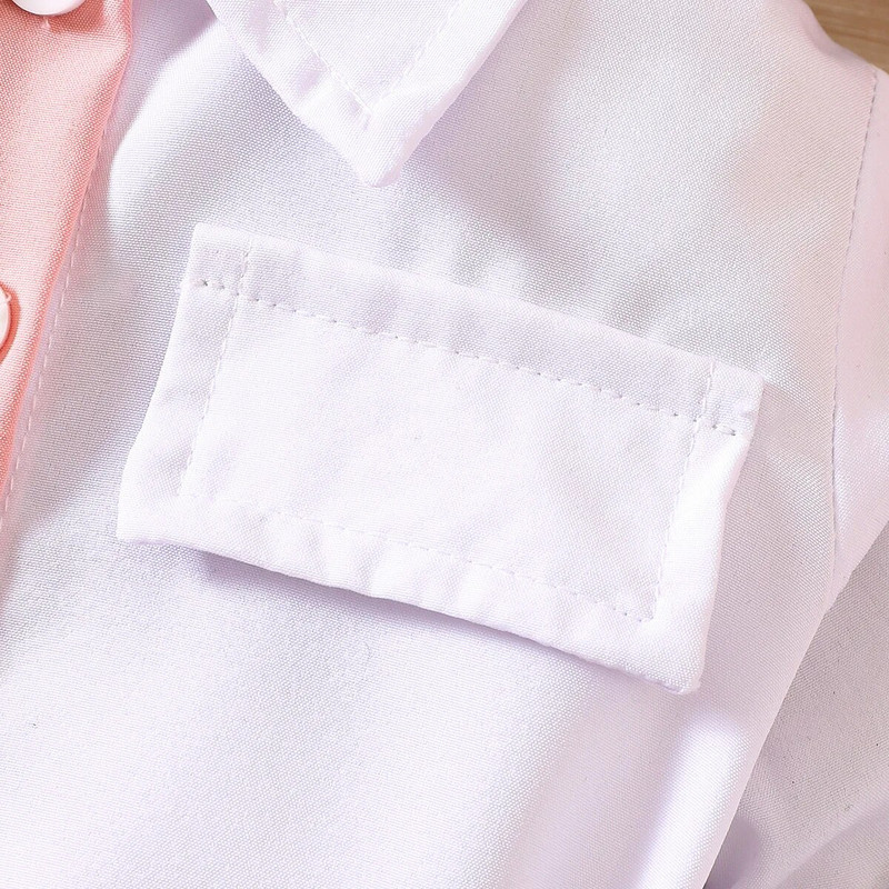 Prowow 3-24M mergaičių suknelės ilgomis rankovėmis rudeniškai rožinė balta raištinio diržo suknelė mergaitei naujagimio drabužėliai