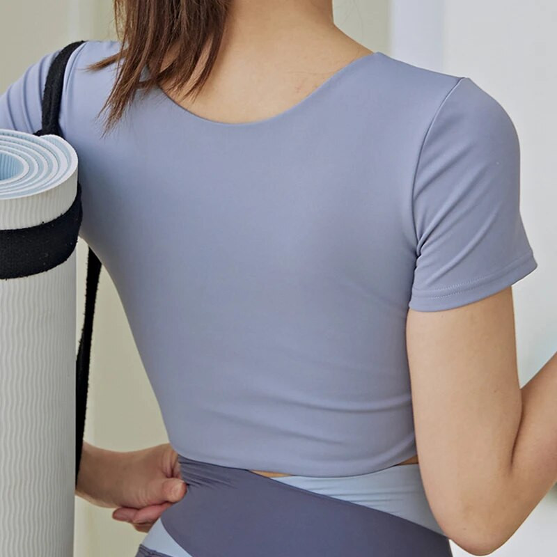 Set de gimnastică pentru femei, 2 bucăți, sutien crop top pentru alergare, fitness, costum de yoga, ținută sportivă, îmbrăcăminte de sport, haine de antrenament pentru femei, jambiere cu talie înaltă