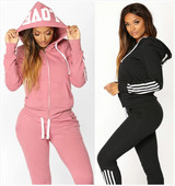 Trening pentru femei de primăvară îmbrăcăminte sport cu mânecă lungă cu fermoar hanorace cu glugă hanorac+pantalon alergare jogger set de antrenament casual costum sport