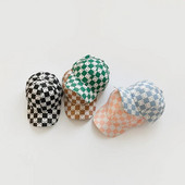 Pălării pentru bebeluși de primăvară, vară, cu model de zâmbet, șapci de baseball în carouri pentru copii, băieți, fete, bumbac, copii, pălărie de soare