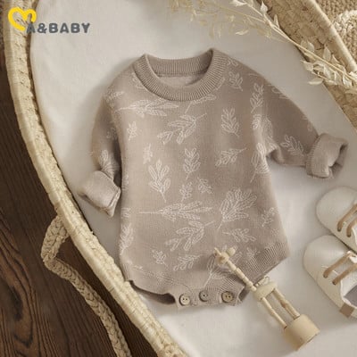 ma&baby 0-24M újszülött kisfiú lány lány kötött nadrág csecsemő tipegő hosszú ujjú jumpsuit puha meleg téli őszi tavaszi ruházat