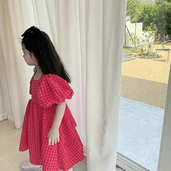 Κορίτσια Hubble-bubble μανίκι Γλυκό καλοκαιρινό φόρεμα Παιδικά Παιδικά μωρά Παιδικά γείσο παπιγιόν εξώπλατο Πριγκίπισσα Φόρεμα πάρτι Vestidos