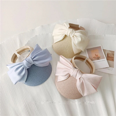 Chic Style Lint suur kaar päikesekübar Laste tühi silindrimüts Ema müts Peremüts Pühade väljasõit rannamüts nisu õlgkübar