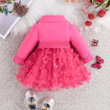 Νεογέννητο κοστούμι Φόρεμα Λουλούδια Διχτυωτό Πεταλούδα Μόδα Πάρτι Μικρή Πριγκίπισσα Βρεφικό Φόρεμα Χριστουγεννιάτικο δώρο γενεθλίων πέτο Παιδικά ρούχα