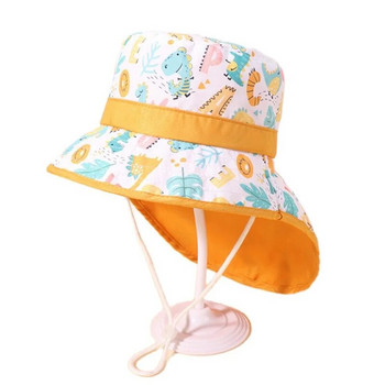 Νέο 2022 Ανοιξιάτικο Καλοκαίρι Βαμβακερό καπέλο για βρεφικά ξαπλώστρες για κορίτσια Αγόρια Καπέλο παιδικού κουβά για παιδιά εξωτερικού χώρου Καπέλο ψαρά με προστασία UV Καπέλο παραλίας