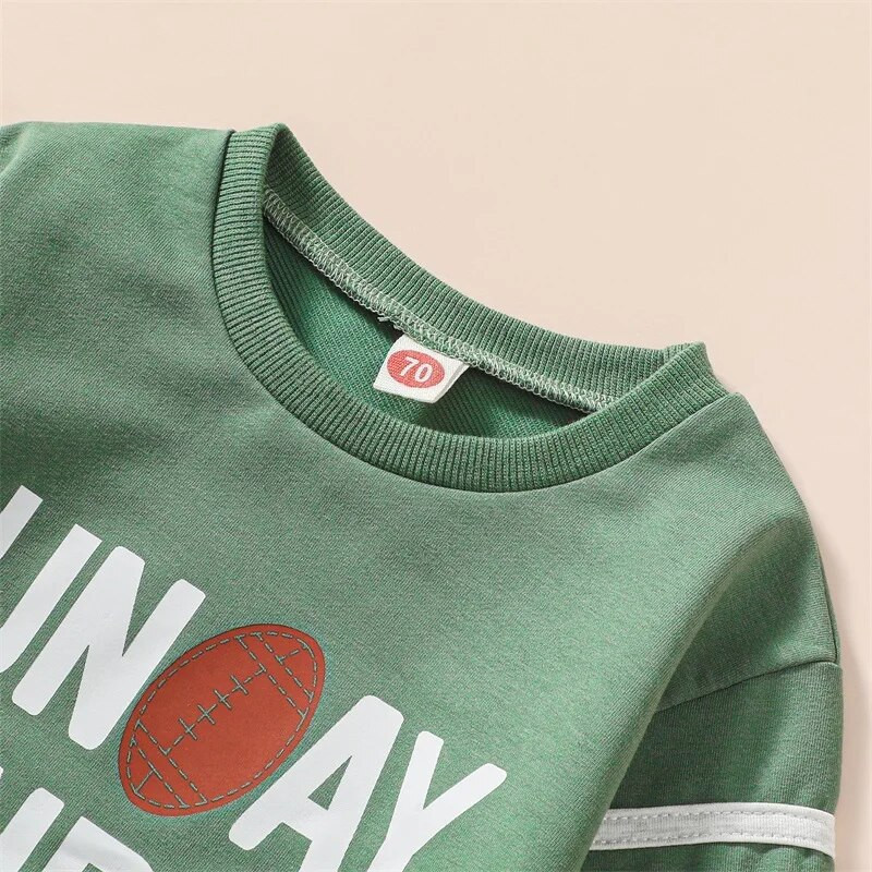 2023-07-25 Lioraitiin 0-24M Nou-născut Bebeluși Băieți Fete Hanorace Body Rugby Imprimare cu litere Gâtul turnat Salopete cu mânecă lungă