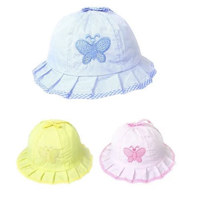 1 tk Baby Hat Girl Magic ümberpööratav ämbrikork 3–12 kuu vanusele imikule, tüdrukule, väikelapsele, päikesekübarad suvelillega, vibu-sõlme stiilis