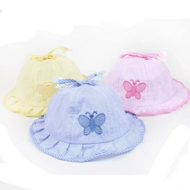 1 vnt Baby Hat Girl Magic apverčiamas kibiro dangtelis, skirtas 3–12 mėnesių kūdikiams, mergaitėms, mažiems vaikams, vasarinės gėlės, lanko mazgo stiliaus kepurės