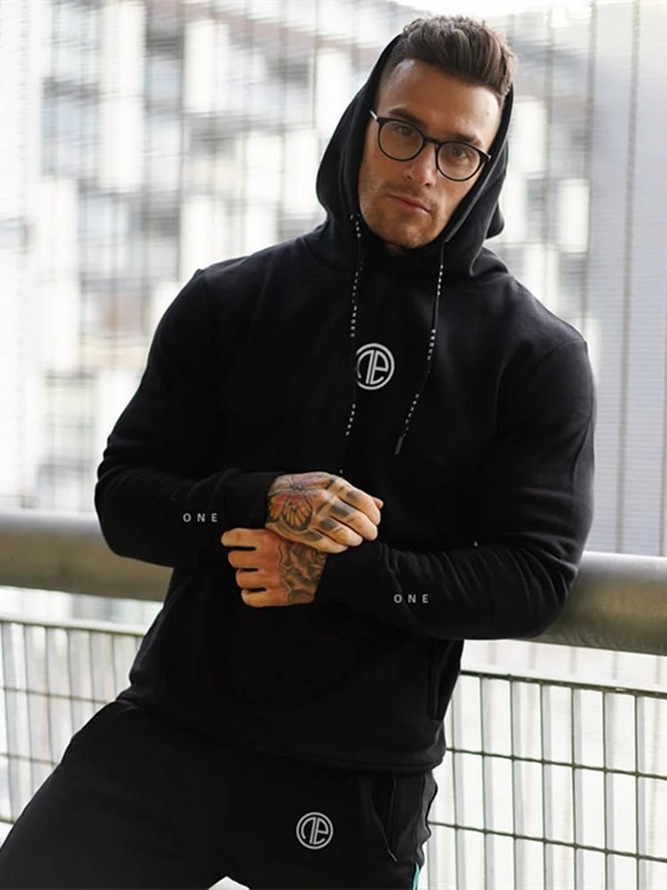 Ανδρικά σετ τύπωμα πουλόβερ με κουκούλα +Παντελόνι συνονθύλευμα Αθλητικά κοστούμια Casual φούτερ Φόρμες αθλητικές ενδύματα γυμναστικής