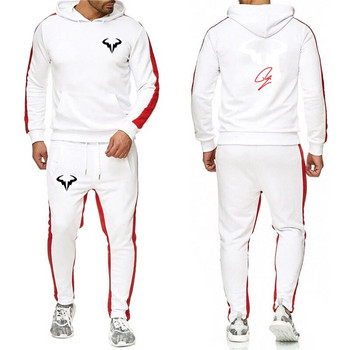 Рафаел Надал тенисист 2023 г. Мъжки нови пролетни и есенни комплекти суичър с качулка Спортни панталони Спортно бягане Удобен едноцветен костюм