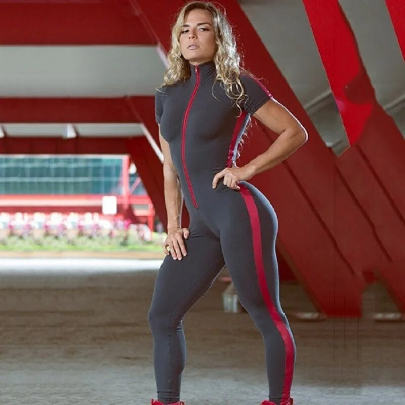Trenirka kratkih rukava sa patentnim zatvaračem Patchwork Ženska sportska odjeća Odjeća za vježbanje Ženski bešavni komplet Sportsko odijelo Elastični set za jogu