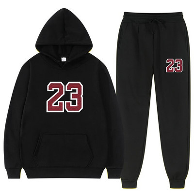Set două piese Trening casual din lână femei iarna 2021 Seturi pentru damă hanorac supradimensionat cu glugă cu mânecă lungă pantaloni sport Costum de damă